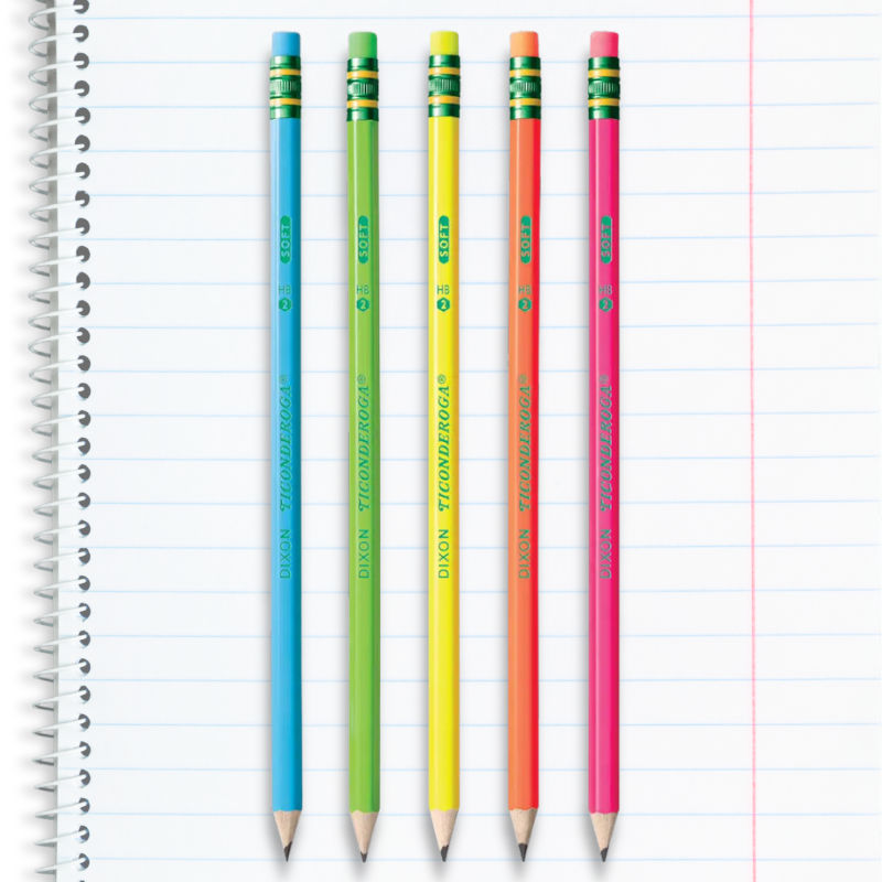 Ticonderoga® #2 Pencil, Assorted Neon Colors