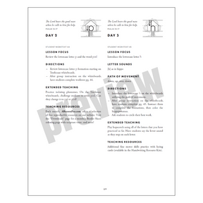 Handwriting Pre-K / Kindergarten Teacher Guidebook
