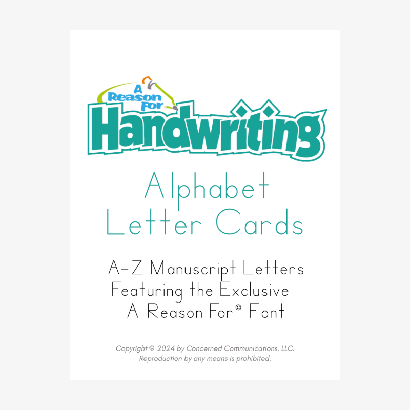 Handwriting Alphabet Letter Cards